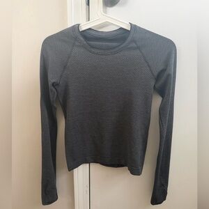 Lululemon swiftly long sleeve waist length top, textured knit